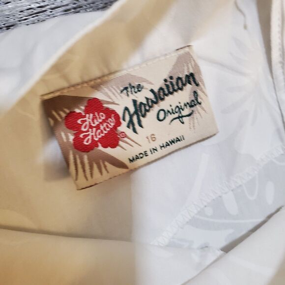 Vtg Hawaiian Original Hilo Hatties Wild Ginger Lei Sz 16 Wedding Muumuu Dress - Picture 6 of 9